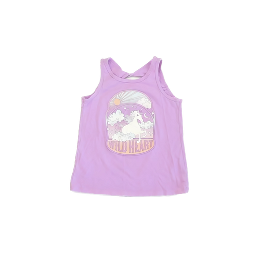 Jumping Beans Girls Purple Unicorn Tank Top Size: 7 Years Purple Unicorn