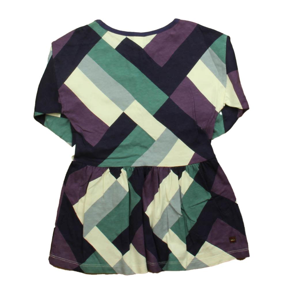 Tea Girls Purple | White Blue Dress Size: 3T Purple | White Blue