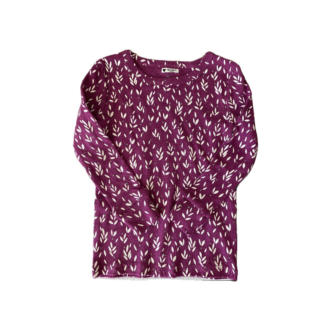 Oliver & Rain Girls purple | White | Flowers Pajamas Size: 3T purple | White | Flowers
