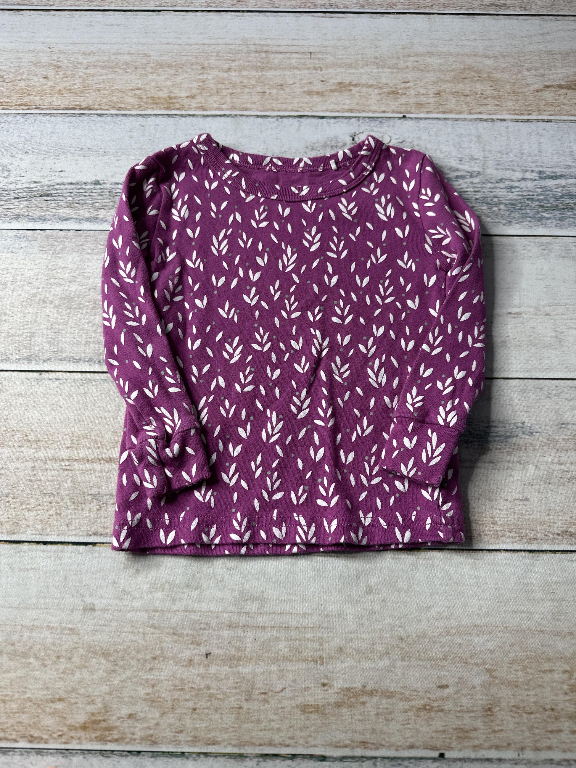 Oliver & Rain Girls purple | White | Flowers Pajamas Size: 24 months purple | White | Flowers
