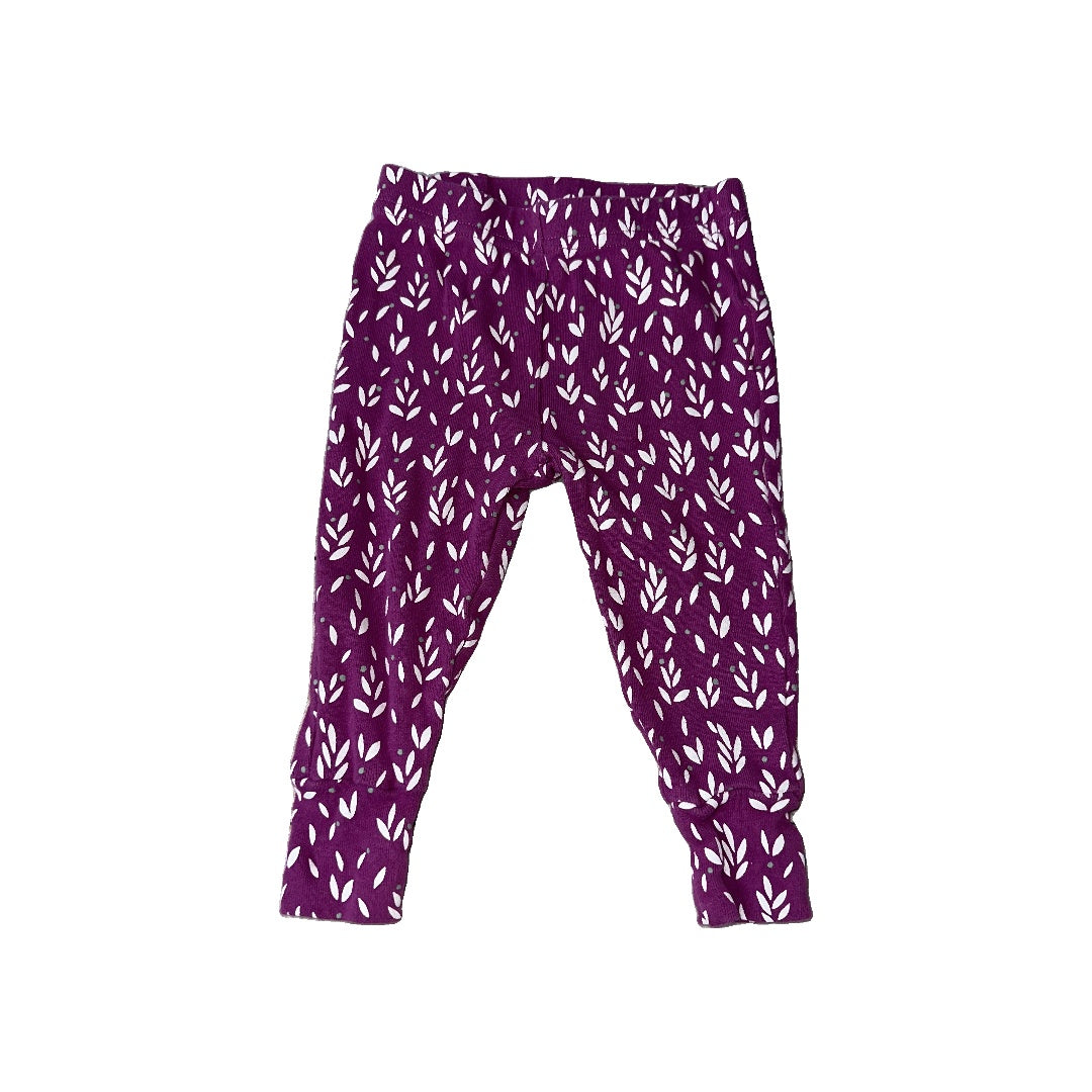 Oliver & Rain Girls purple | White | Flowers Pajamas Size: 12M purple | White | Flowers