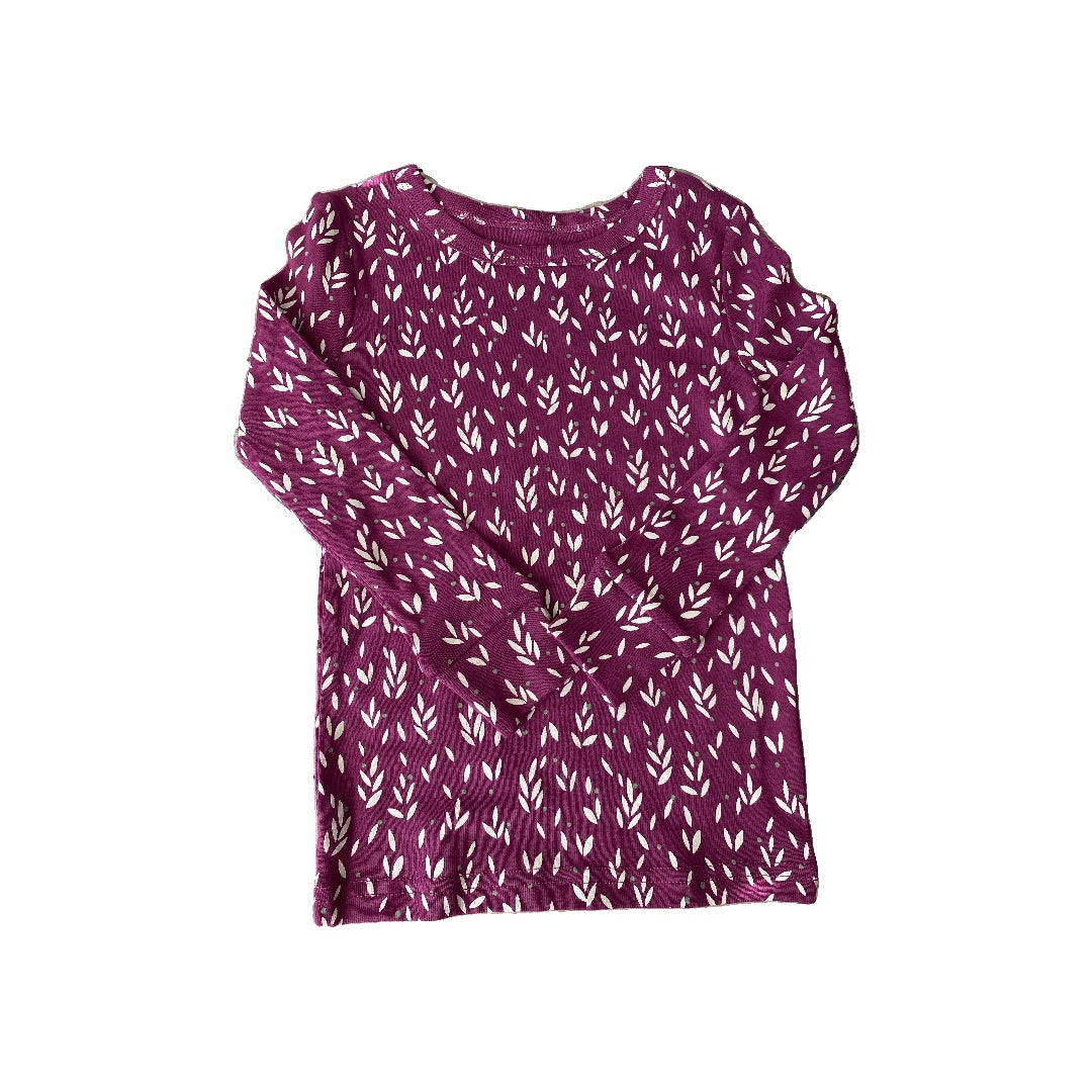 Oliver & Rain Girls purple | White | Flowers Pajamas Size: 4T purple | White | Flowers