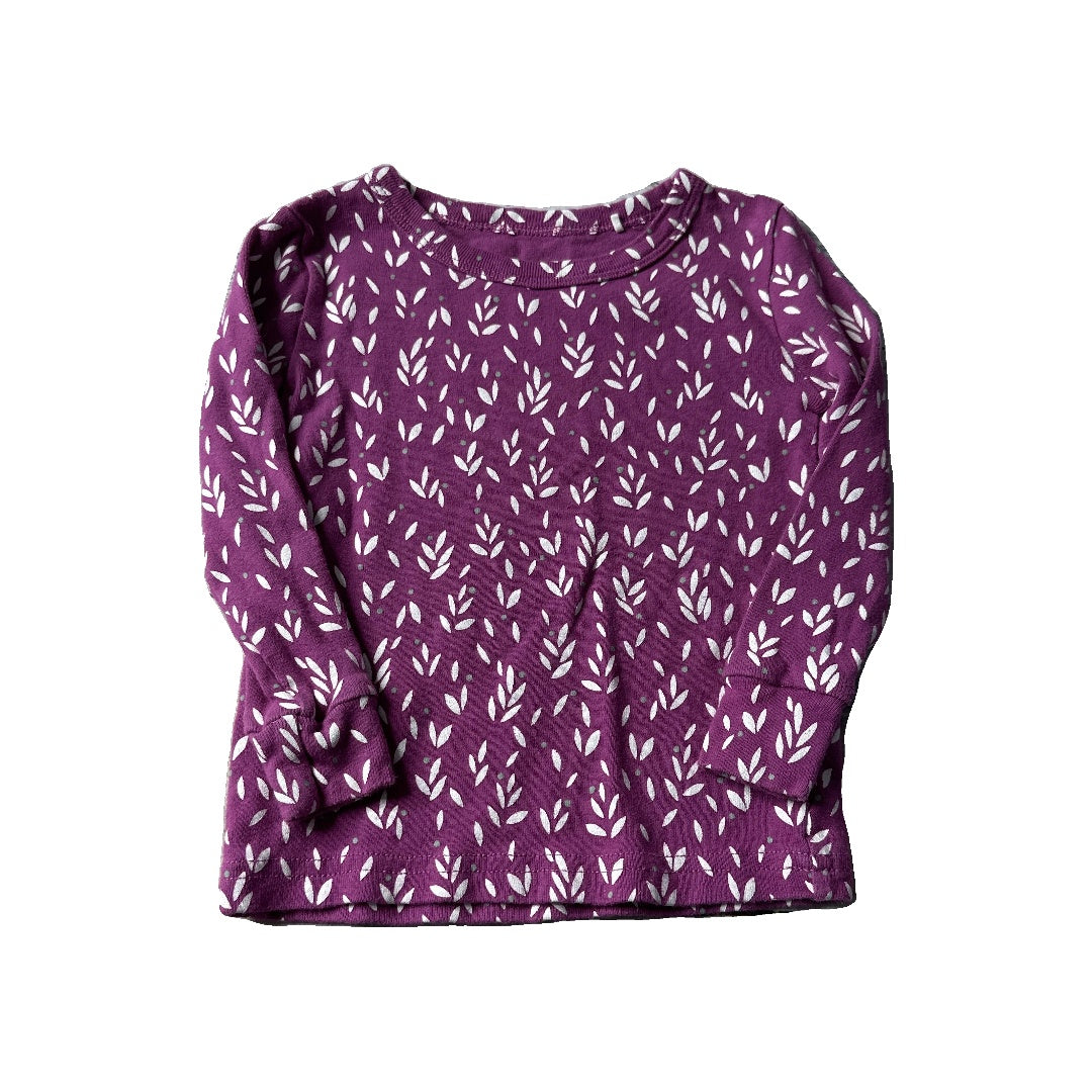 Oliver & Rain Girls purple | White | Flowers Pajamas Size: 24 months purple | White | Flowers