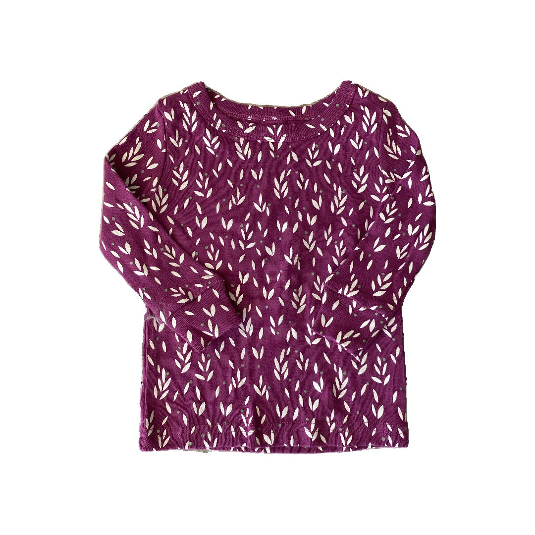 Oliver & Rain Girls purple | White | Flowers Pajamas Size: 12M purple | White | Flowers