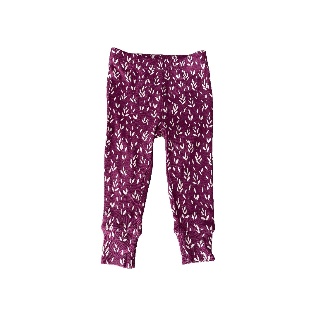 Oliver & Rain Girls purple | White | Flowers Pajamas Size: 18 months purple | White | Flowers
