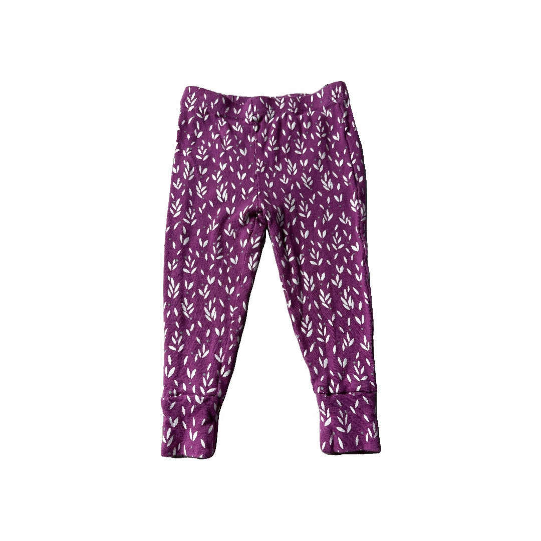 Oliver & Rain Girls purple | White | Flowers Pajamas Size: 24 months purple | White | Flowers