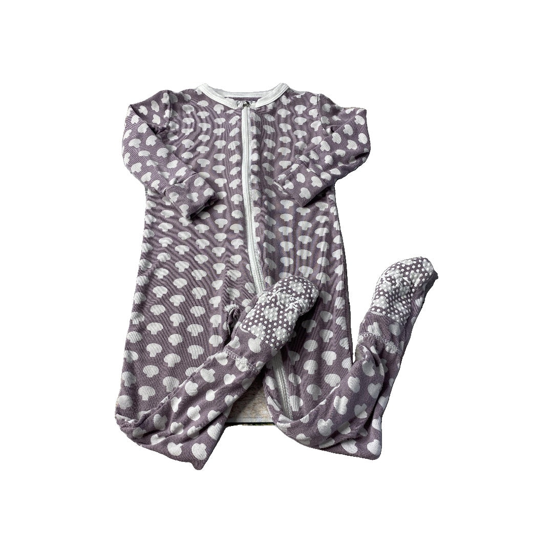 KicKee Pants Girls purple | White | Mushrooms Pajamas Size: 12-18 months purple | White | Mushrooms
