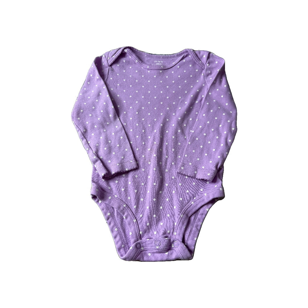 Carters Girls purple | White | polka dot Onesie Size: 24 months purple | White | polka dot