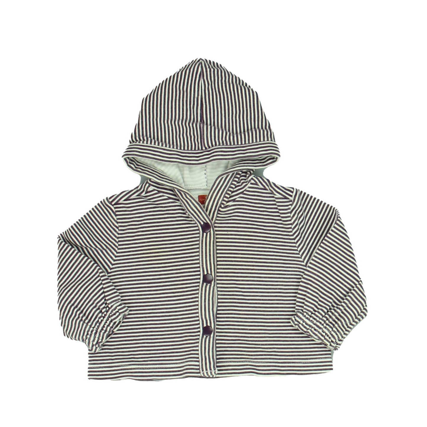 Tea Girls Purple | White | Stripe Shirt Size: 6-12 Months