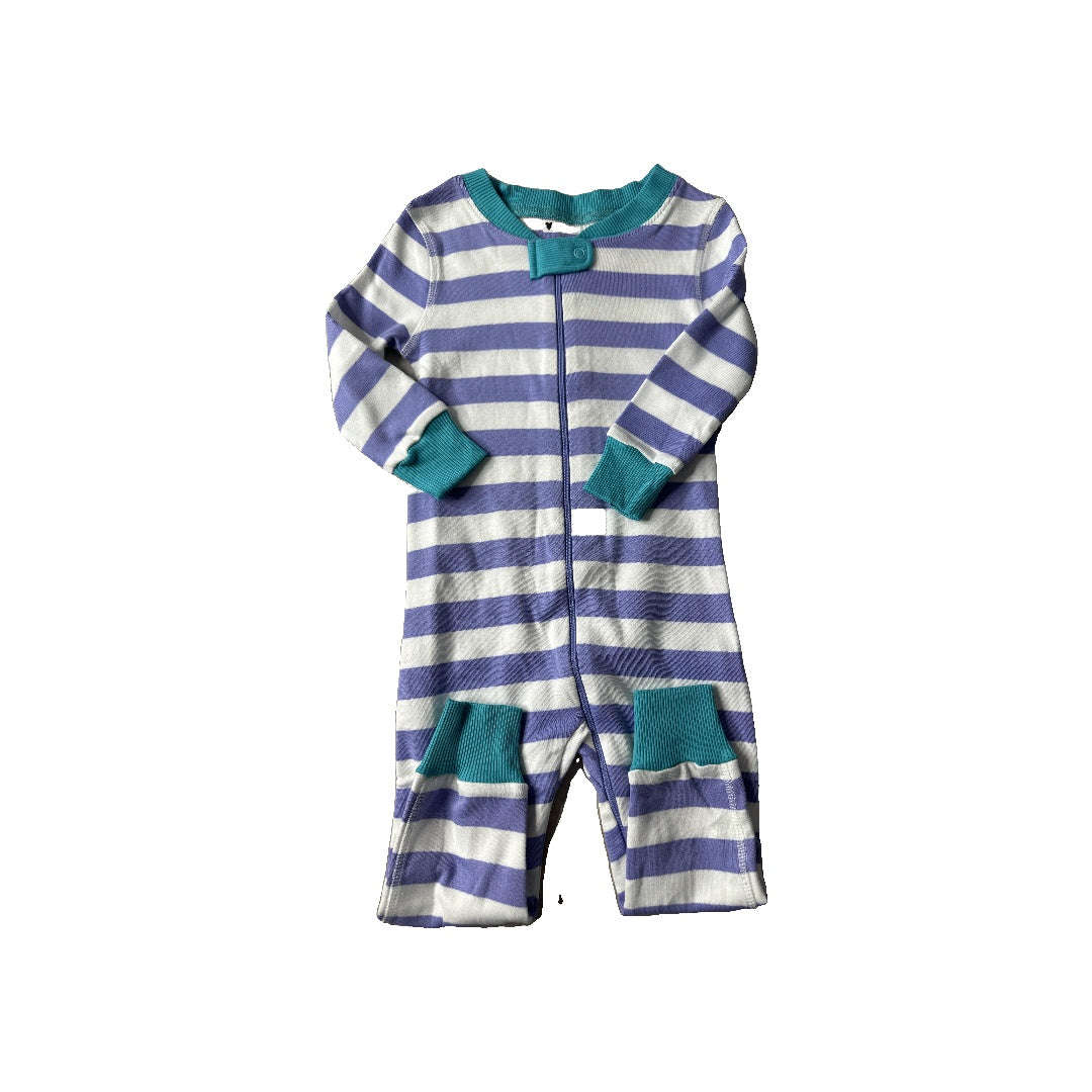 Mightly Unisex purple | White | Stripe Pajamas Size: 18-24 months purple | White | Stripe