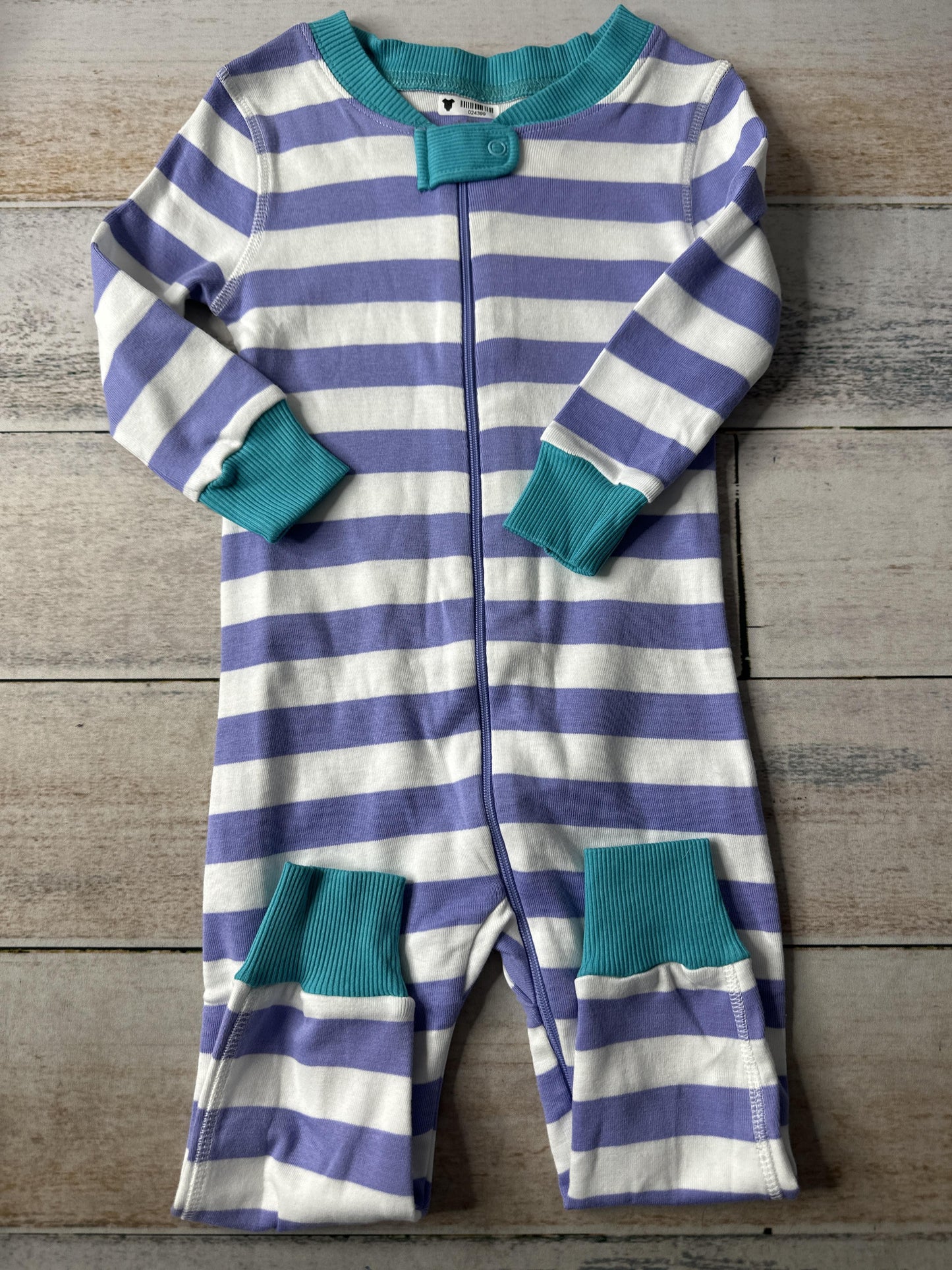 Mightly Unisex purple | White | Stripe Pajamas Size: 18-24 months purple | White | Stripe