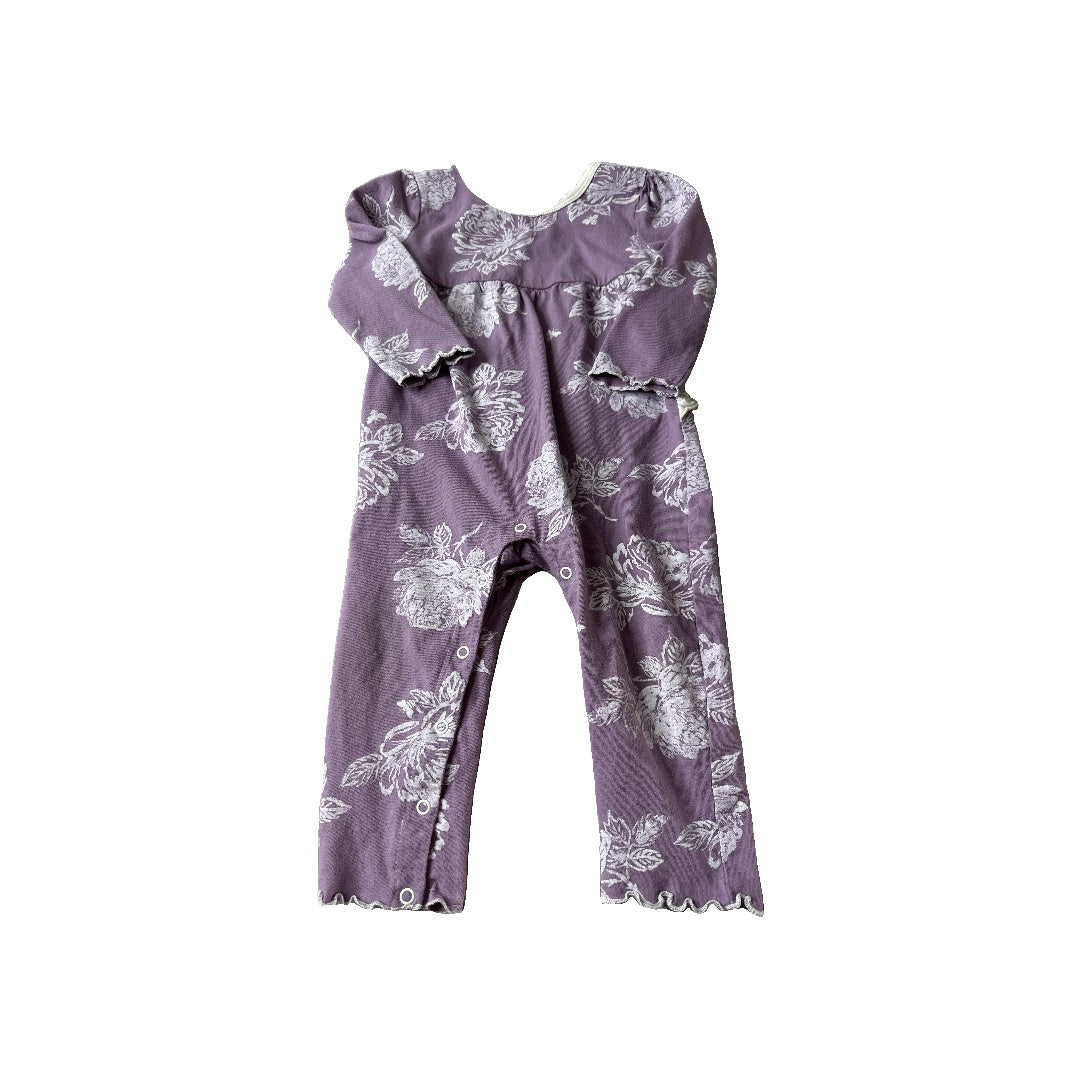 Burt's Bees Girls purple | White Long Sleeve Outfit Size: 18 months purple | White