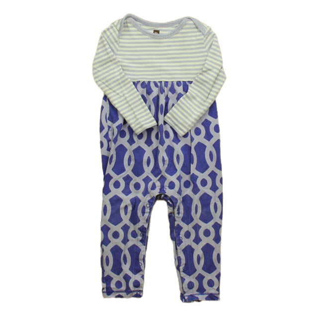 Tea Girls Purple | White Long Sleeve Outfit Size: 12-18 Months