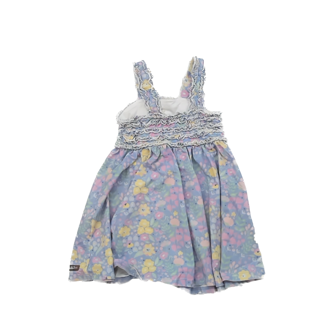 Matilda Jane Girls Purple | Yellow Floral Dress Size: 5T Purple | Yellow Floral