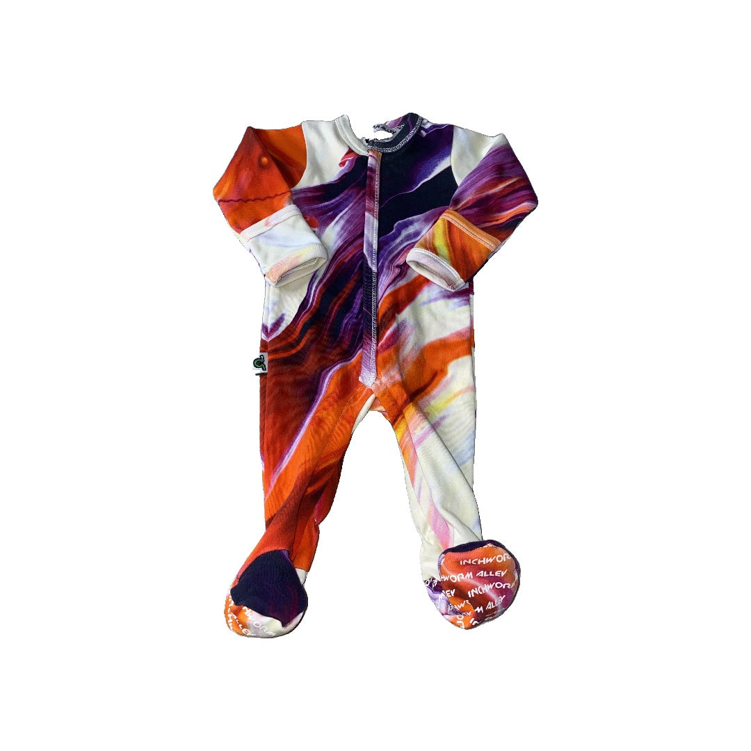 Inchworm Alley Unisex purple | Yellow Pajamas Size: 0-3 months purple | Yellow