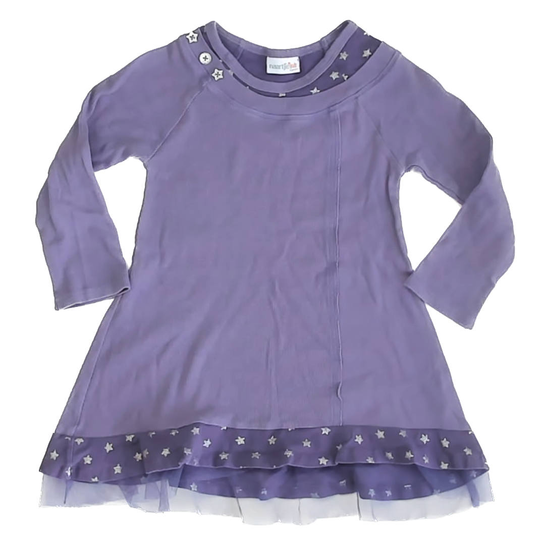 Naartije Girls Purple Dress Size: 6 Years Purple