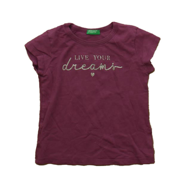 Benetton Girls Purple T-Shirt Size: 18-24 Months Purple