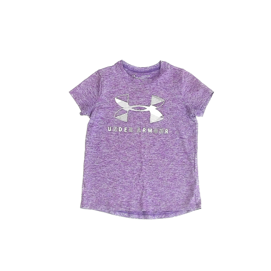 Under Armour Girls Purple Athletic Top Size: 10-12 Years Purple