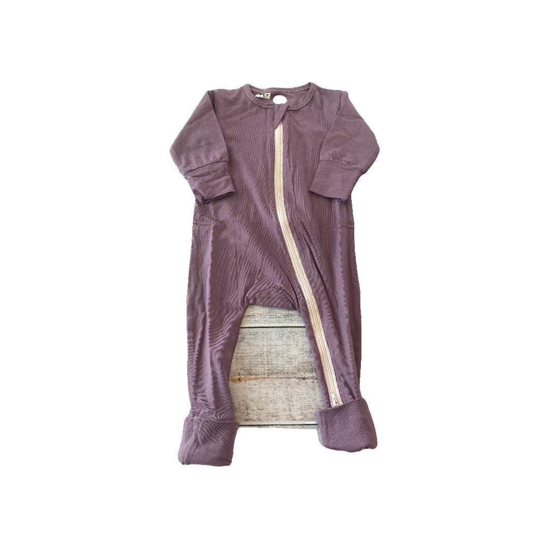 Elephant Moon Unisex purple Pajamas Size: 6-12 months purple