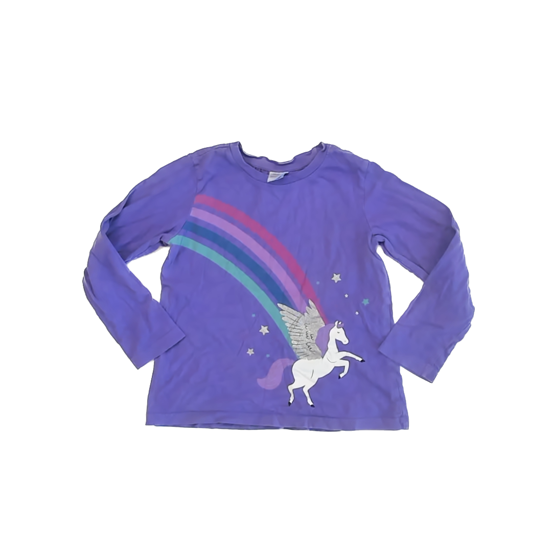 Hanna Andersson Girls Purple Long Sleeve T-Shirt Size: 6-7 Years Purple