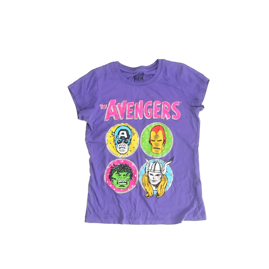 Marvel Girls Purple T-Shirt Size: 10-12 Years Purple