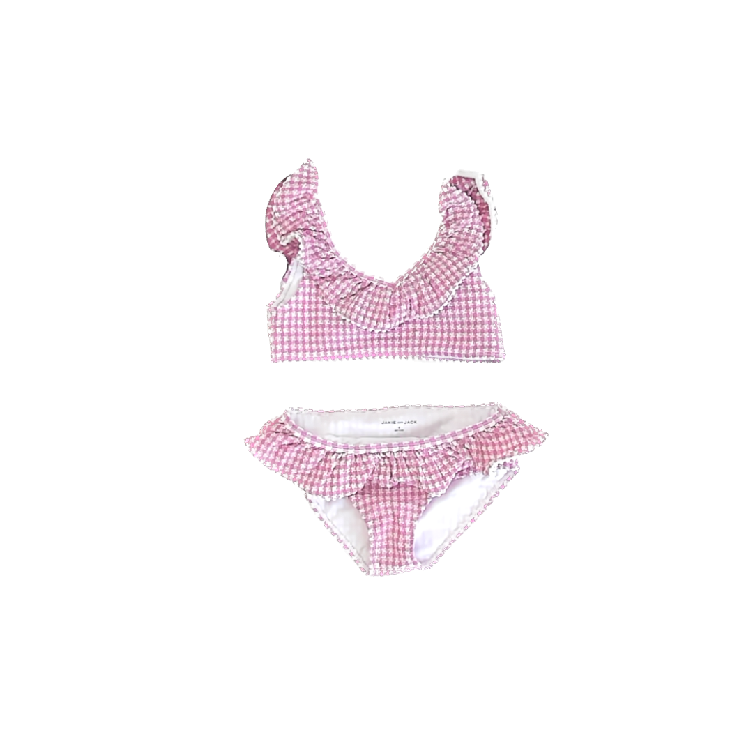 Janie and Jack Girls Purple 2-piece Swimsuit Size: 6 Years Purple