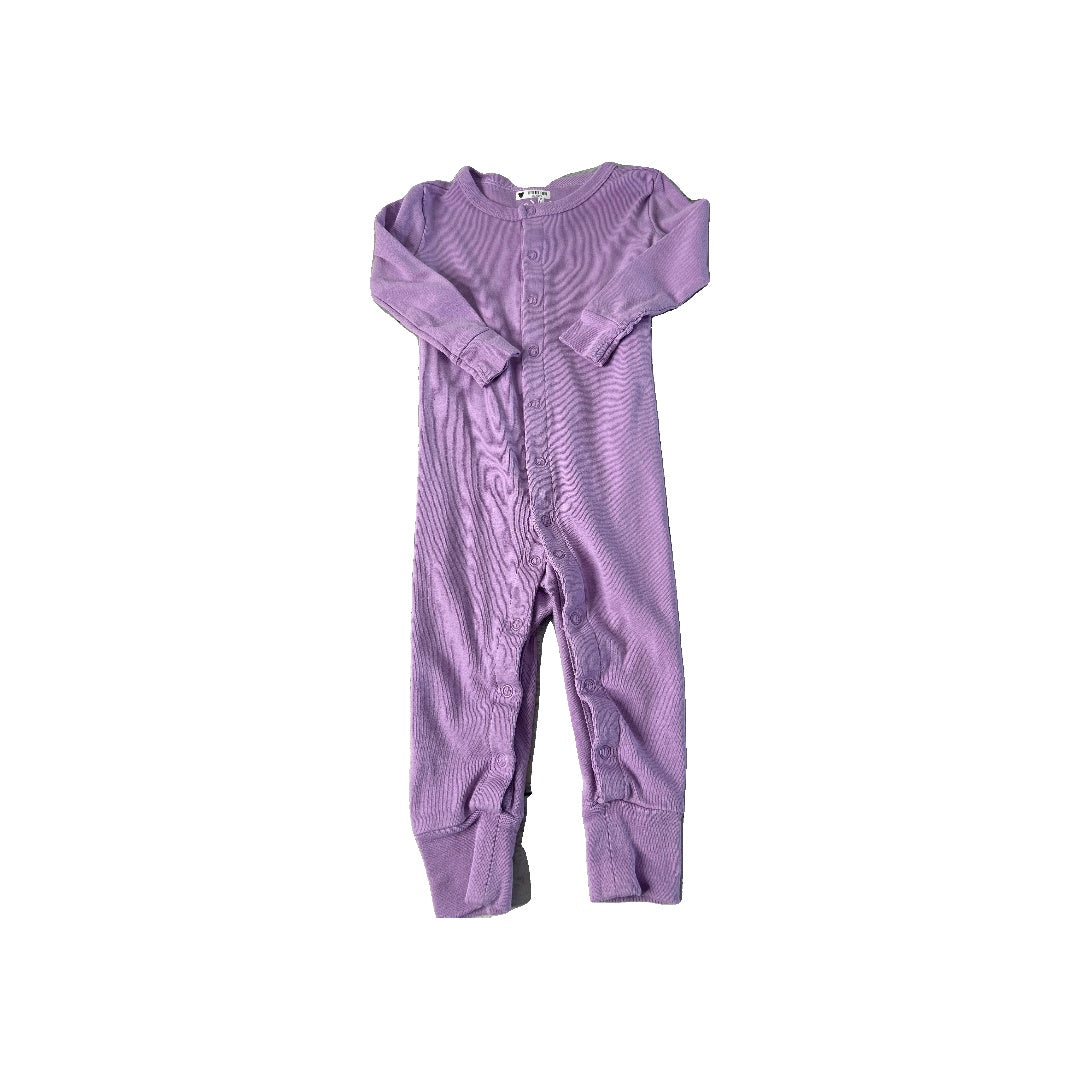 Girls purple Button Down Short Sleeve Size: 9-12 Months purple