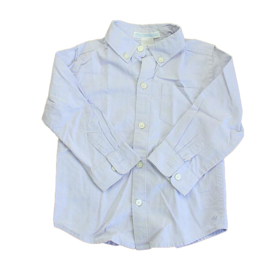 Janie and Jack Boys Purple Button Down Long Sleeve Size: 18-24 Months