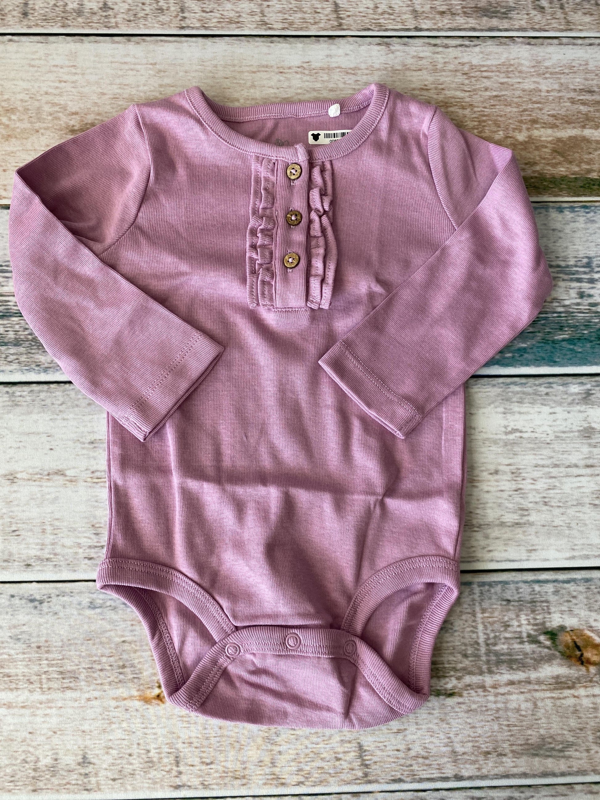 Oliver & Rain Girls purple Onesie Size: 12M purple