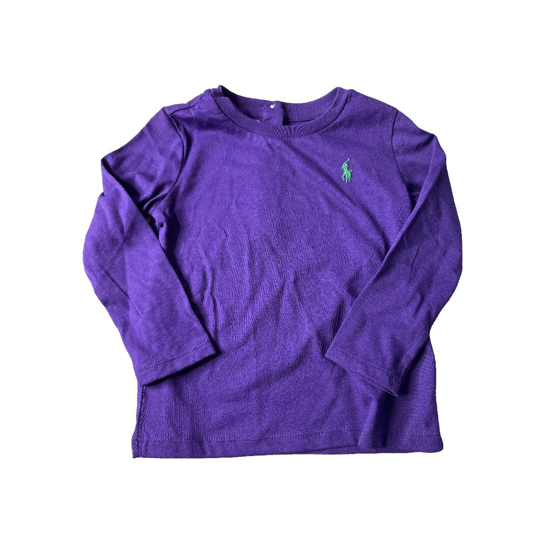 Ralph Lauren Girls purple Long Sleeve T-Shirt Size: 12 months purple