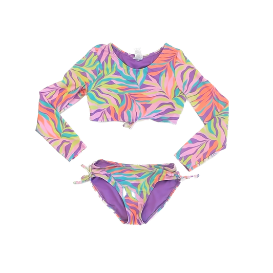 Art Class Girls Purple 2-piece Swimsuit Size: 8 Years Purple