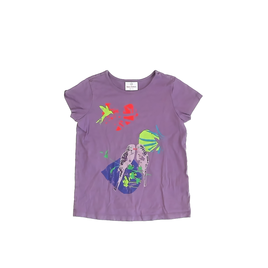 Hanna Andersson Girls Purple T-Shirt Size: 130 (7-8) Purple