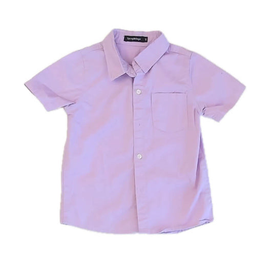 Spring & Gege Boys Purple Button Down Short Sleeve Size: 4T Purple