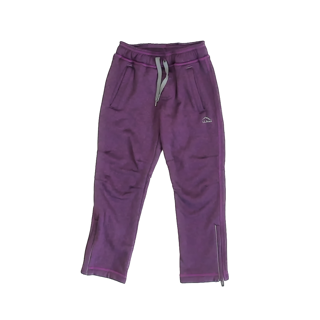 LL Bean Girls Purple Casual Pants Size: 5-6 Years Purple