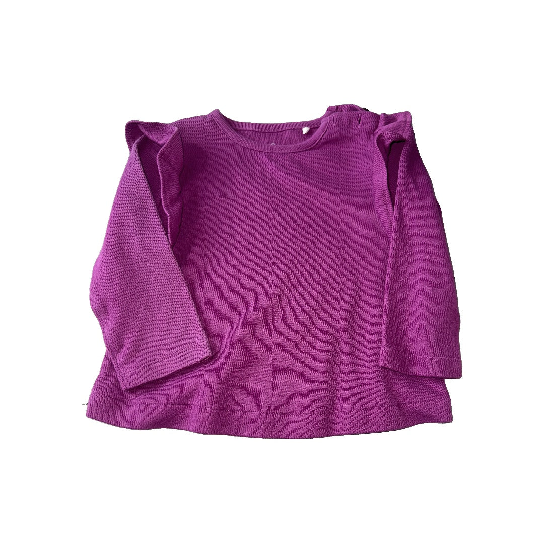 Oliver & Rain Girls purple Long Sleeve Shirt Size: 18 months purple