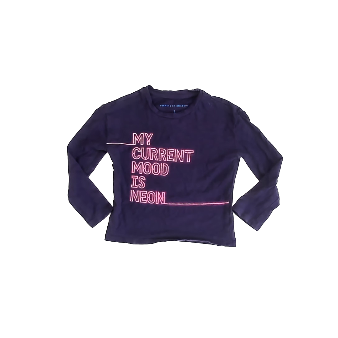 Rockets Of Awesome Girls Purple Long Sleeve T-Shirt Size: 5T Purple