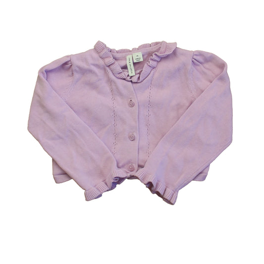 Janie and Jack Girls Purple Cardigan Size: 2T Purple