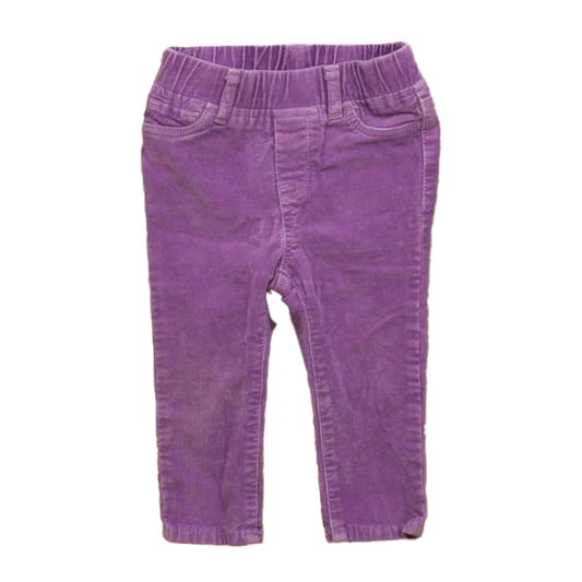 Gap Girls Purple Corduroy Pants Size: 12-18 Months Purple