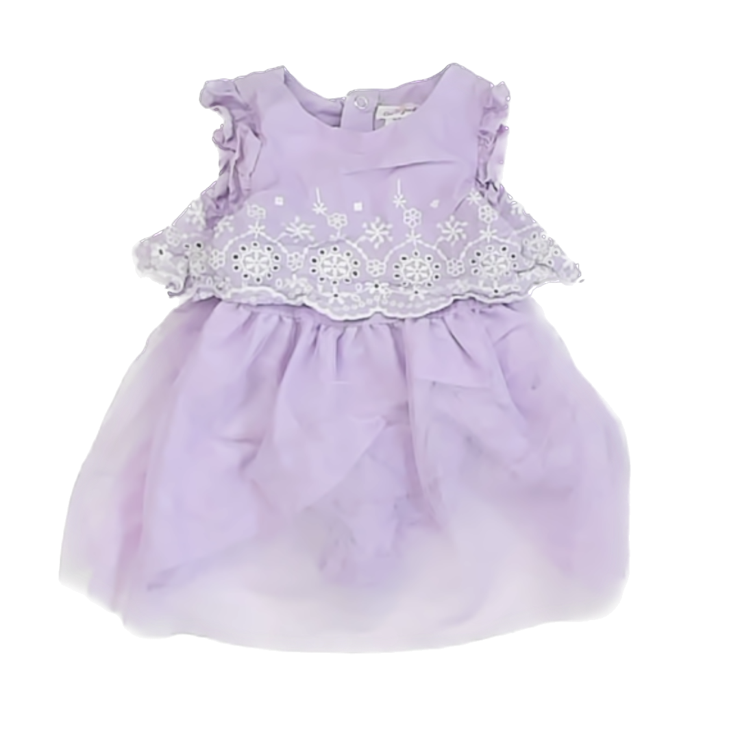 Cat & Jack Girls Purple Dress Size: 6-9 Months Purple