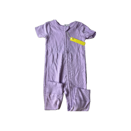 Aablexema Girls purple Button Down Short Sleeve Size: 12-18 months purple