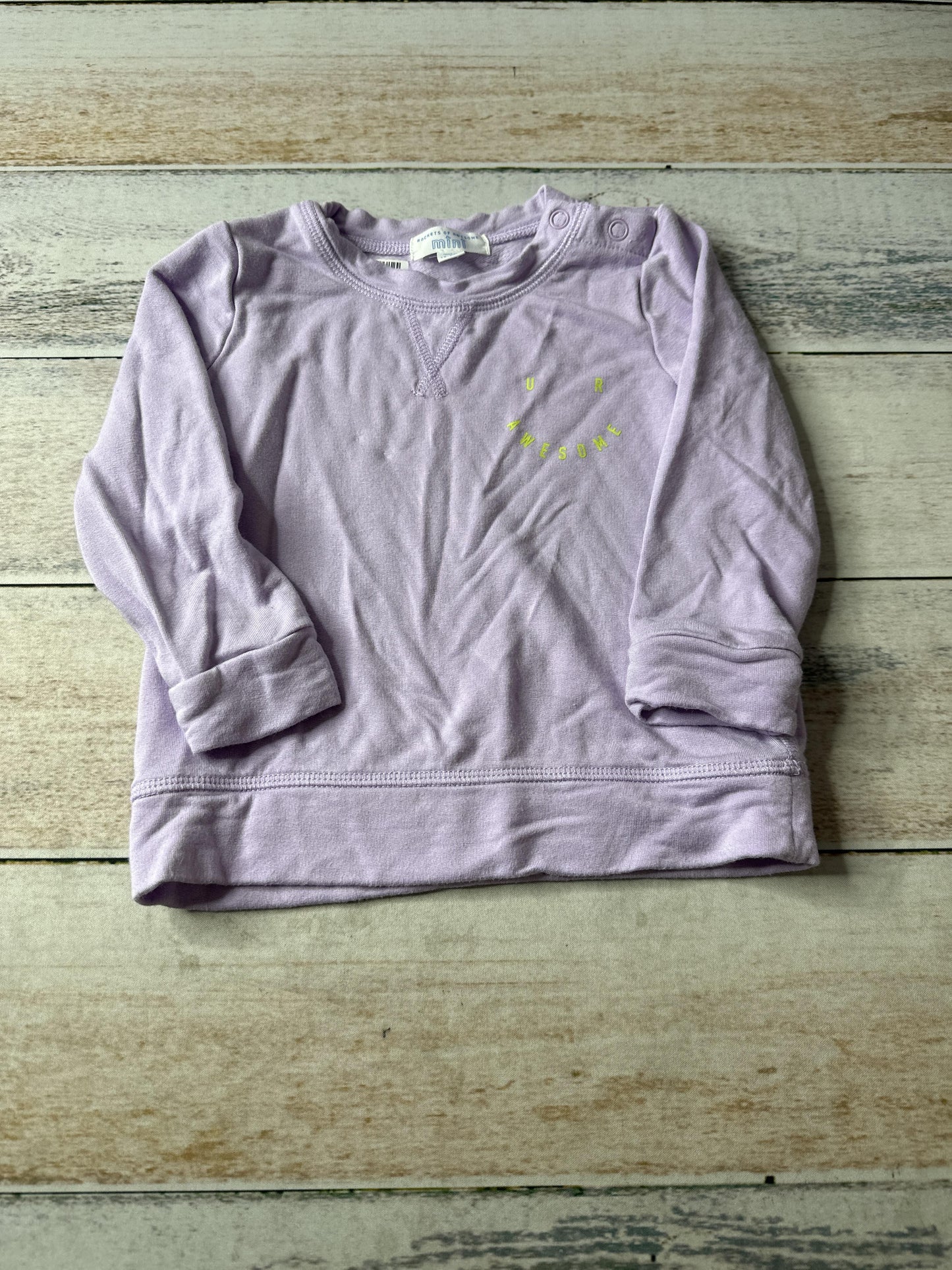 Rockets of Awesome Girls purple Long Sleeve T-Shirt Size: 18-24 months purple