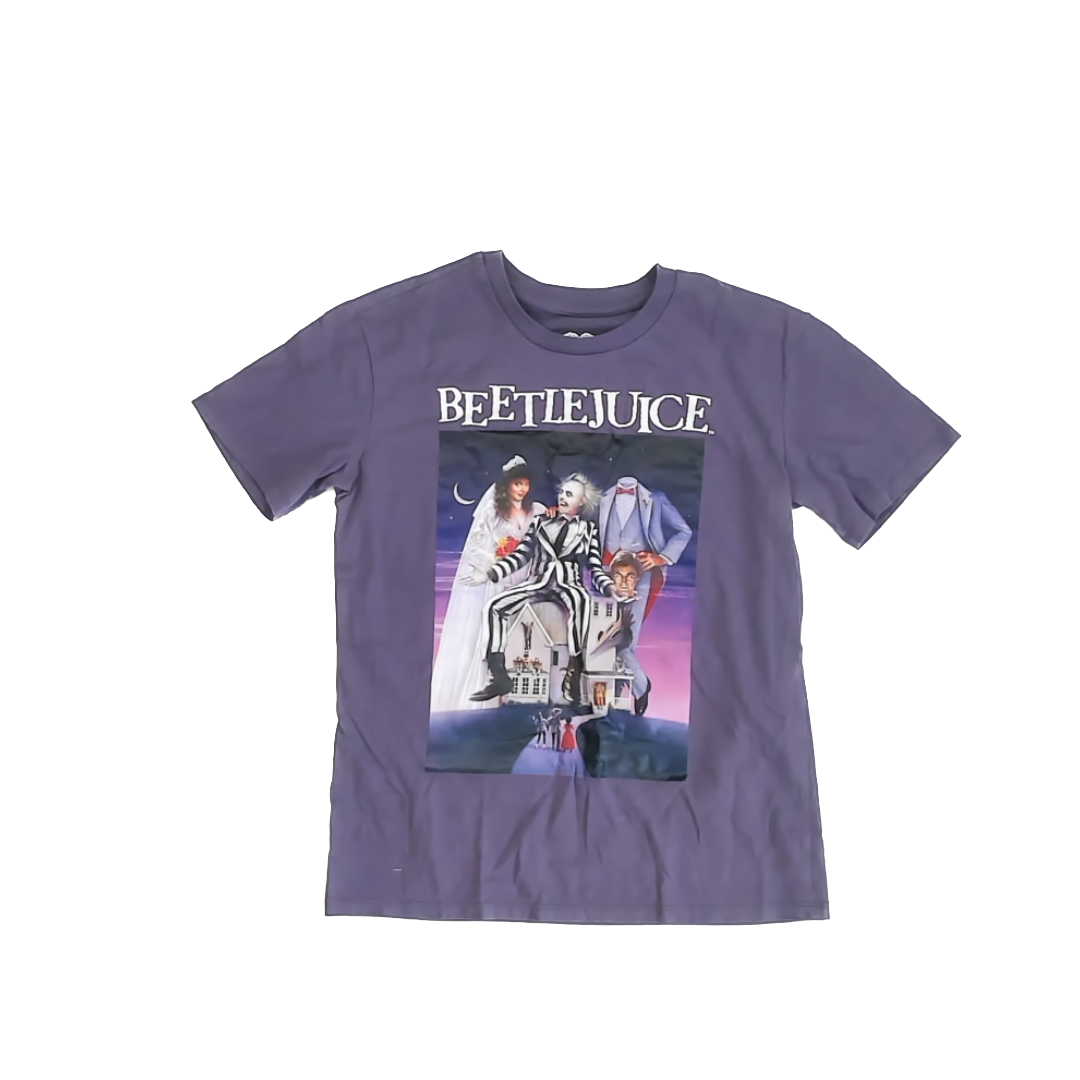 Beetlejuice Girls Purple T-Shirt Size: Youth XL Purple