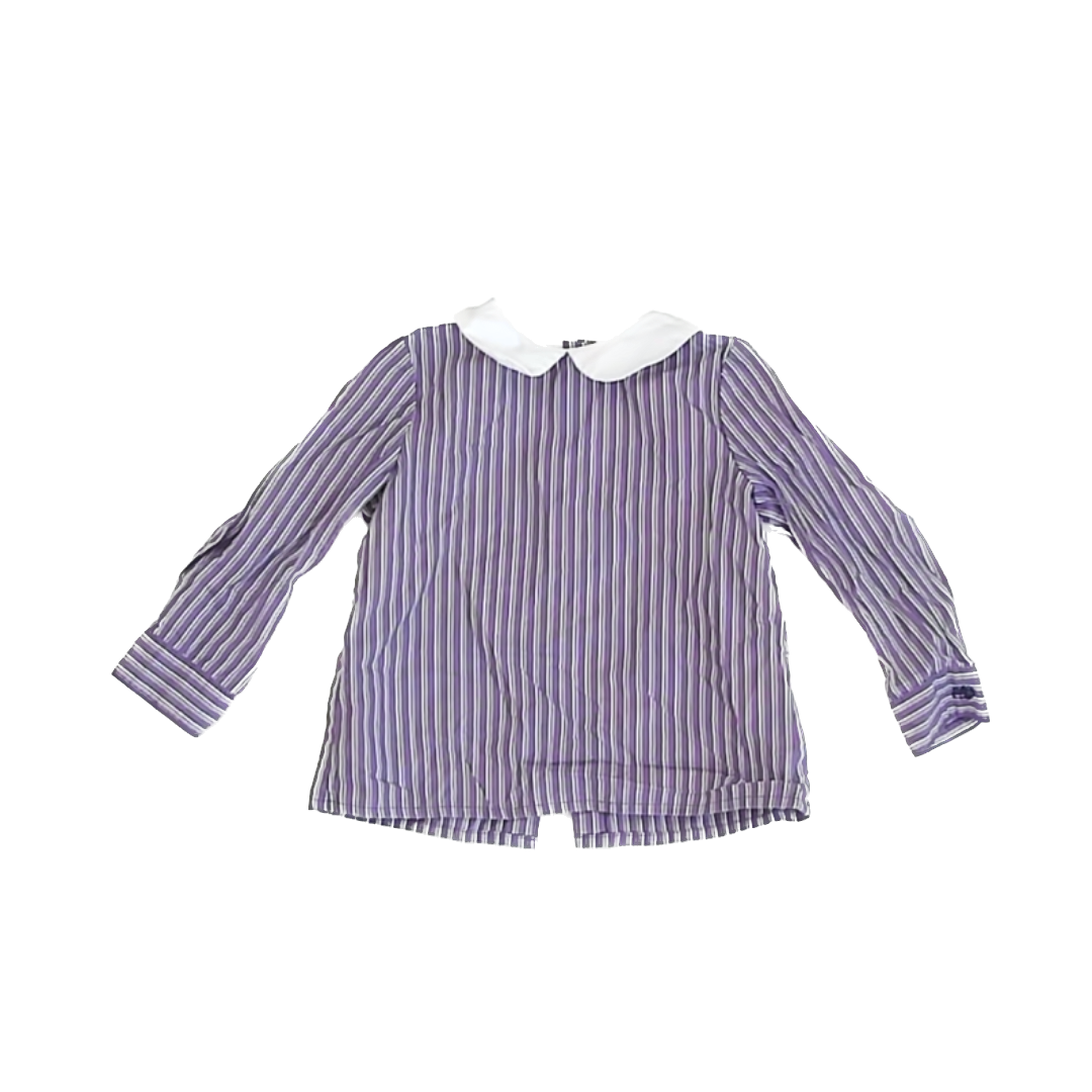 Ralph Lauren Girls Purple Long Sleeve Shirt Size: 9 Months Purple