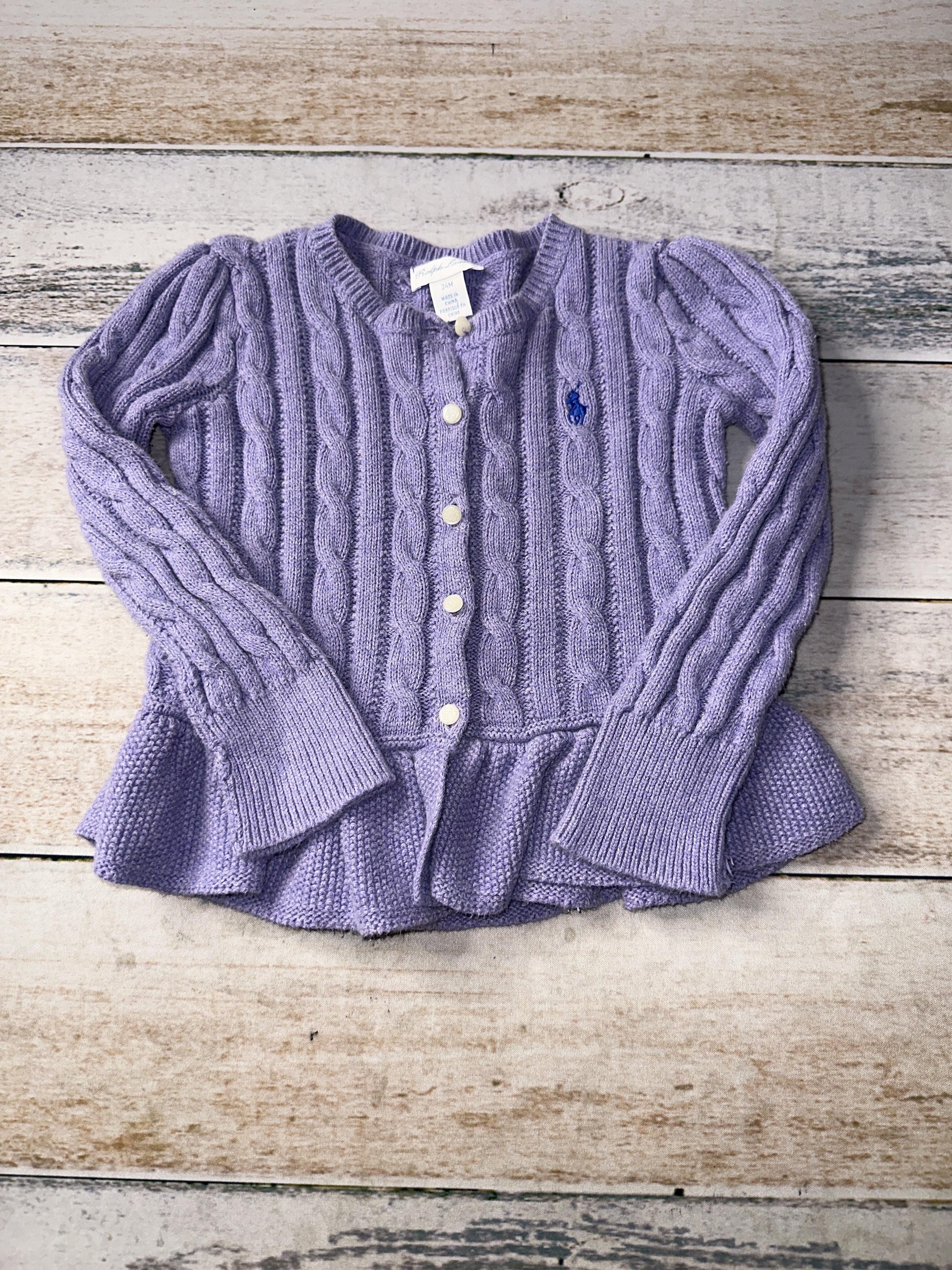 Ralph Lauren Girls purple Sweater Size: 24 months purple