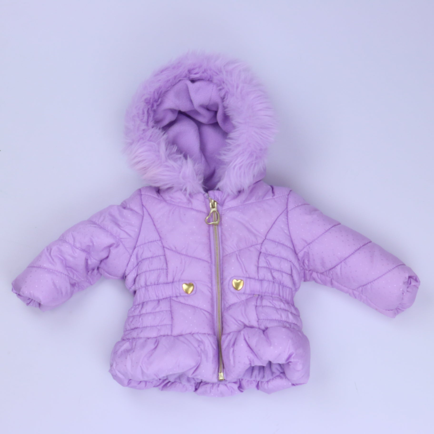 Pistachio Girls Purple Winter Coat Size: 6 Months Purple