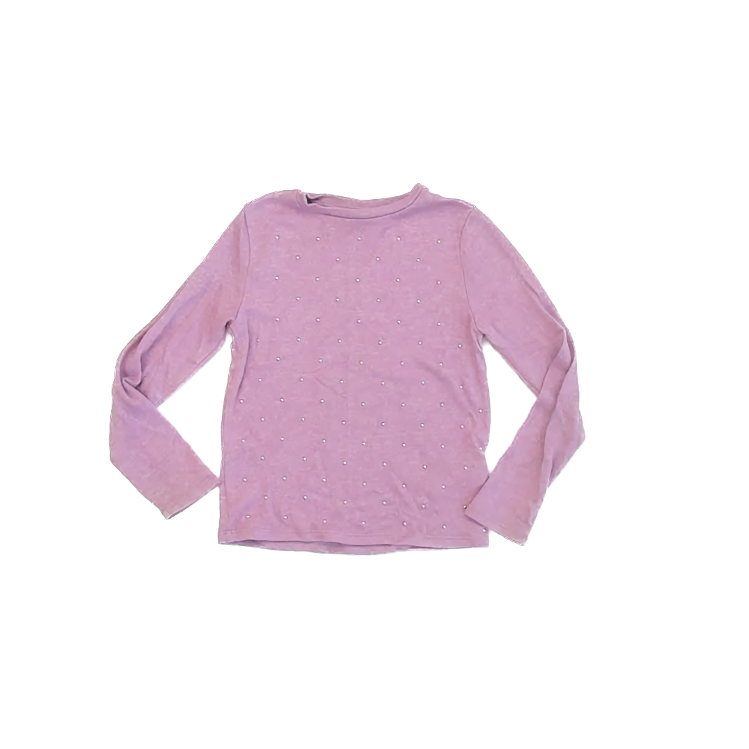 Crewcuts Girls Purple Long Sleeve Shirt Size: 4-5T Purple