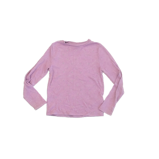 Crewcuts Girls Purple Long Sleeve Shirt Size: 4-5T Purple