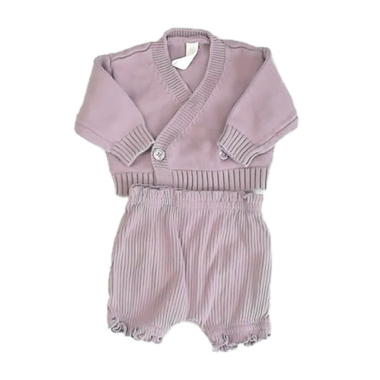 Snug Girls Purple Apparel Sets Size: 0-3 Months Purple