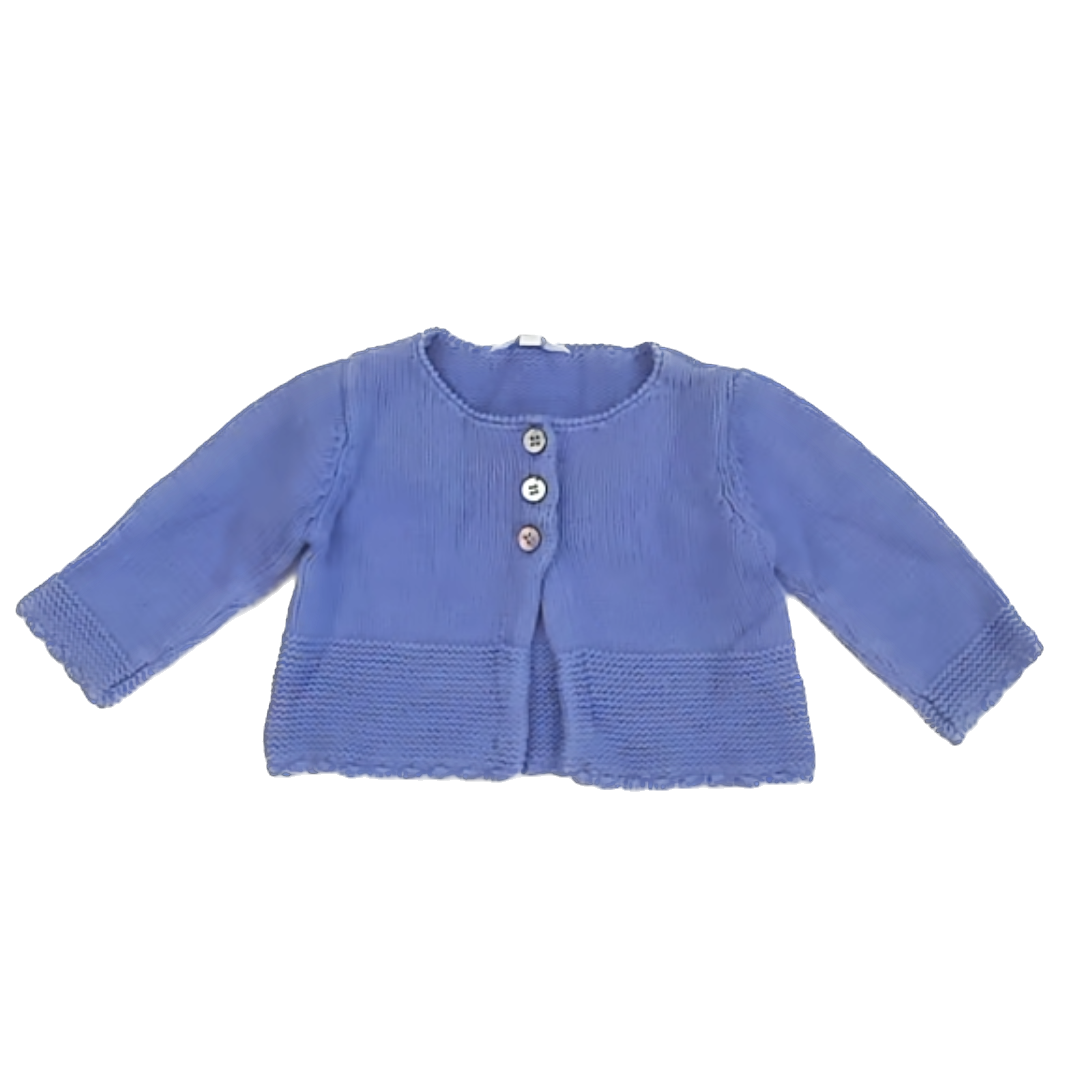 Jacadi Girls Purple Cardigan Size: 6M Purple