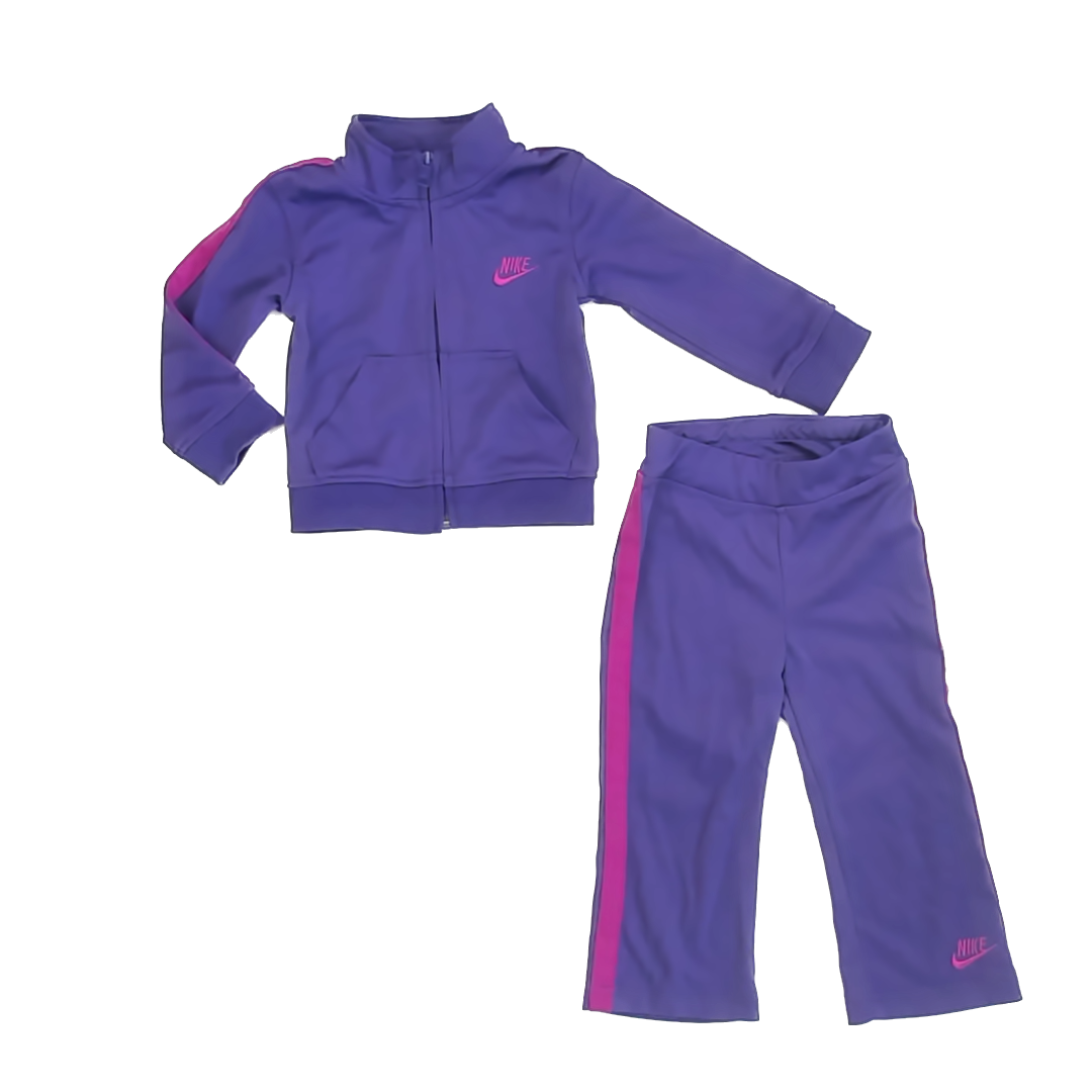 Nike Girls Purple Track Suit Size: 18 Months Purple
